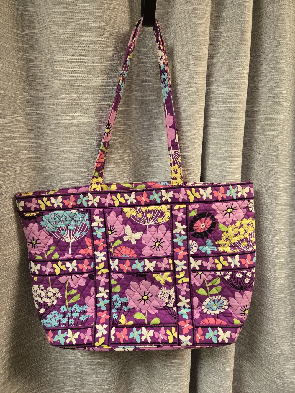 Vera Bradley Vera Tote in the retired Flutterby pattern